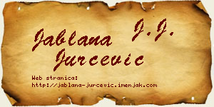 Jablana Jurčević vizit kartica